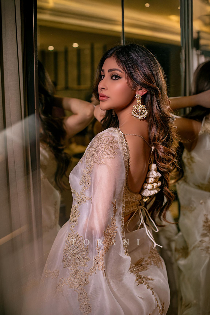 Mouni Roy in our Gul-Bano Daavya Yashaswini Saree Set
