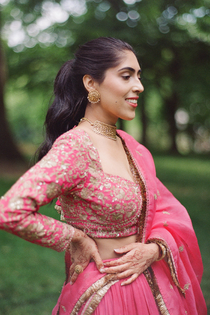 Galaxy Gill in our Custom Rang Rani Lehenga Set