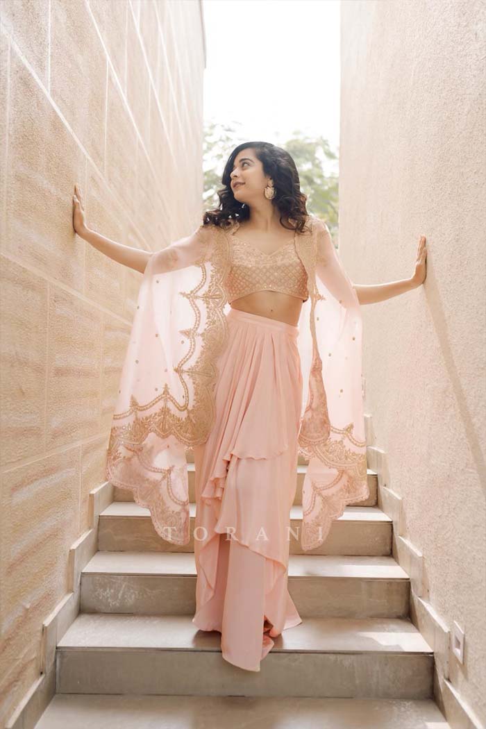 Mithila Palkar in our Gul-Mohar Zuri Cape Set
