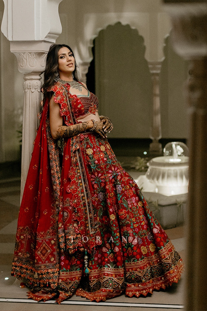 Mussarat in our Dil Surkh Anjani Lehenga Set