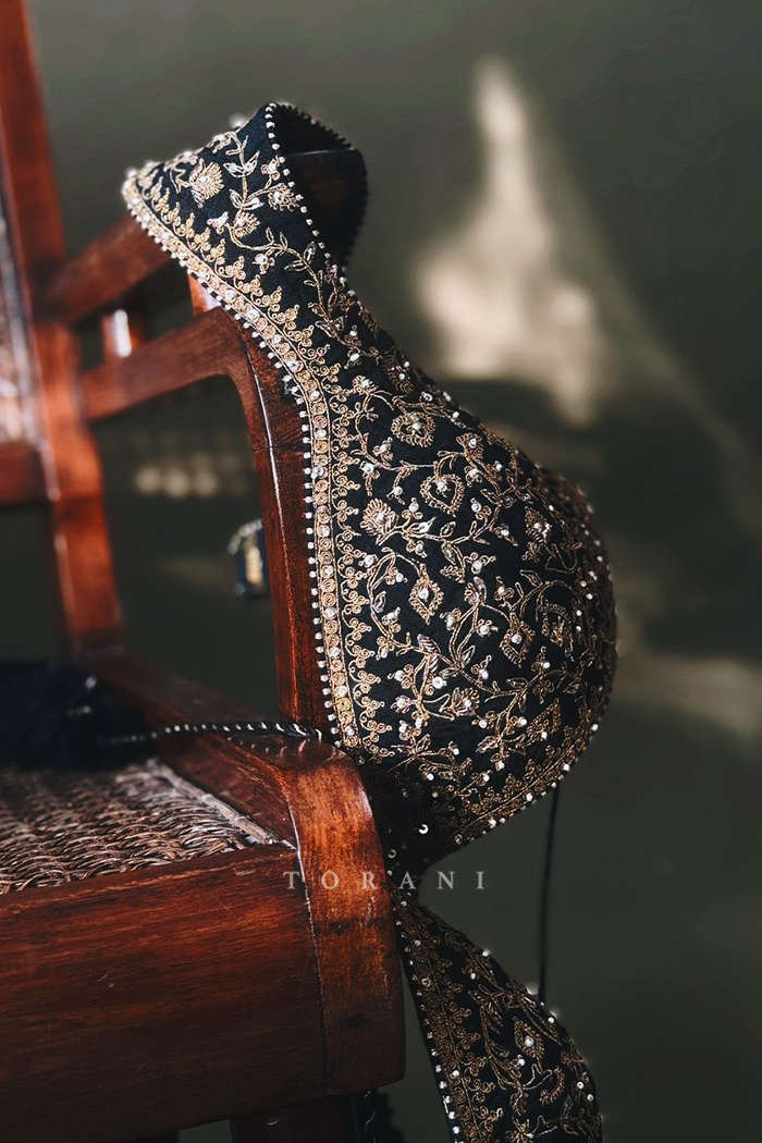 Fatima Sana Shaikh in our Siyaahi Aparna Saree Set