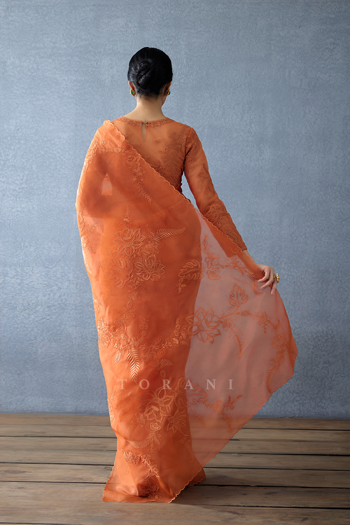 Kesari Pankhuri Saree