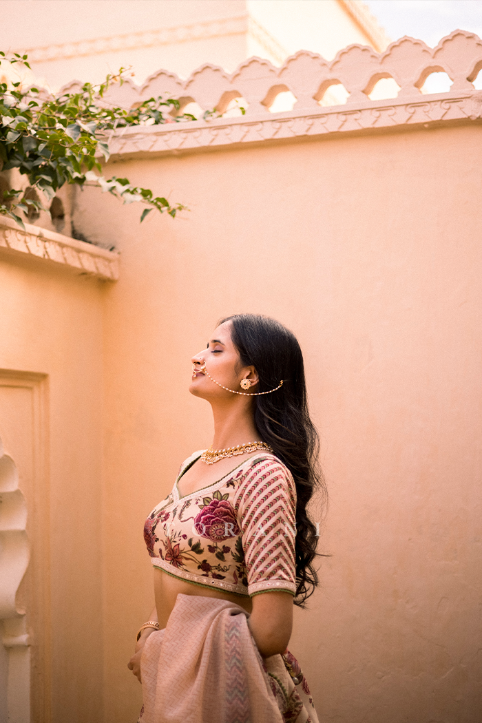 Urvashi Sania Bishnoi In Our Kasturi Waheeda Lehenga Set