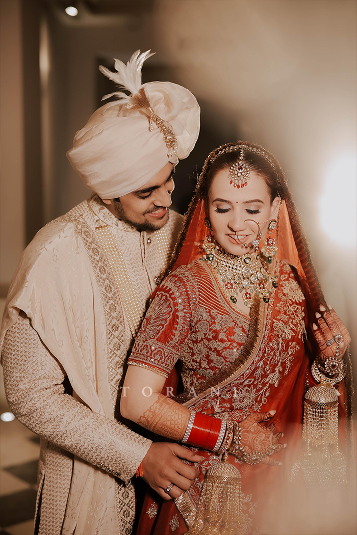 Pragya Bajaj in our Custom Sindoori Arunaya Lehenga Set