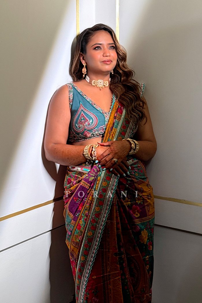 Sakshi in our Dil Rang Aziza Saree Set