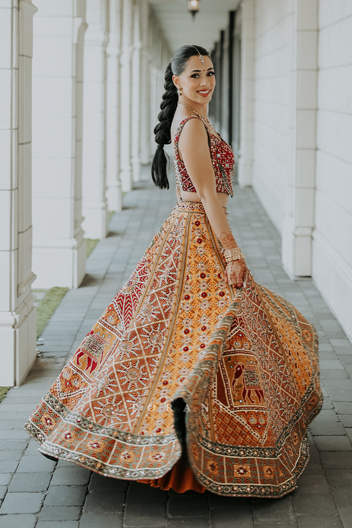 Naveen Minhaas in our Kanak Meher Lehenga Set