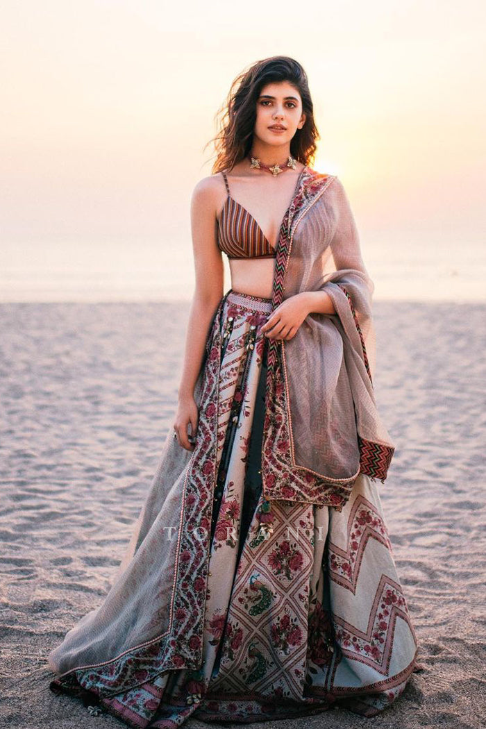 Sanjana Sanghi In Our Jaituni Waheeda Lehenga Set