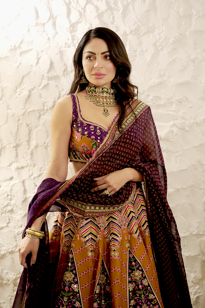 Neeru Bajwa in our Komudika Kaavya Lehenga Set