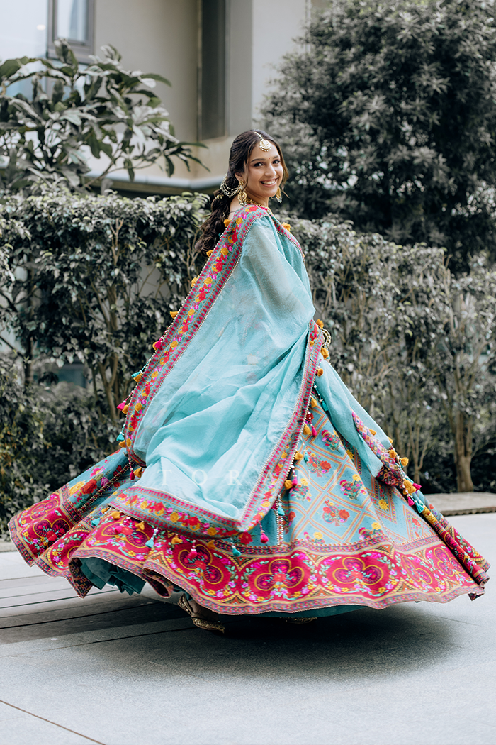 Dhvani Kanungo In Our Dil Nawaz Mahasti Zarqa Lehenga Set