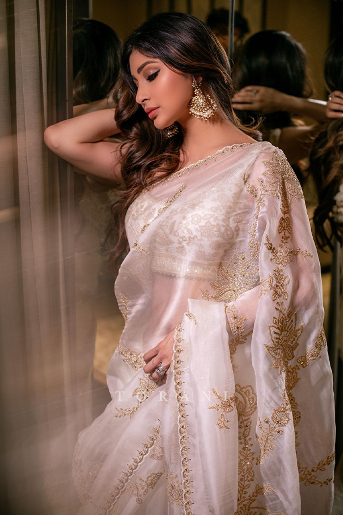 Mouni Roy in our Gul-Bano Daavya Yashaswini Saree Set