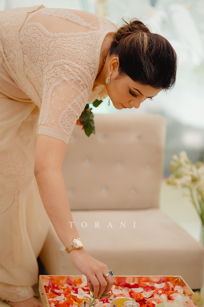 Prartthana Borah in our Swetah Afrah Geetika Saree Set