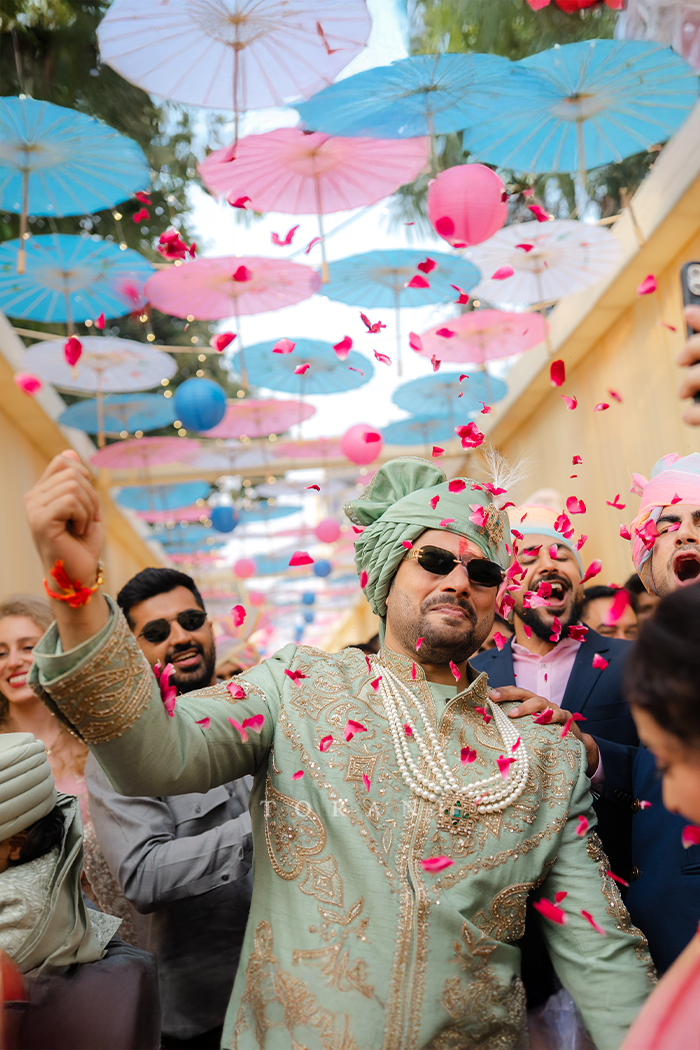 Prakhar Gupta in our Pushta Anjum Sherwani Set