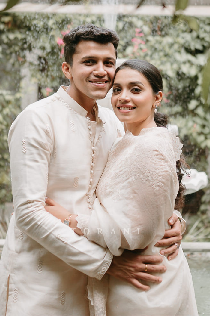 Kreenal Gala in our Swetah Farrin Saree Set