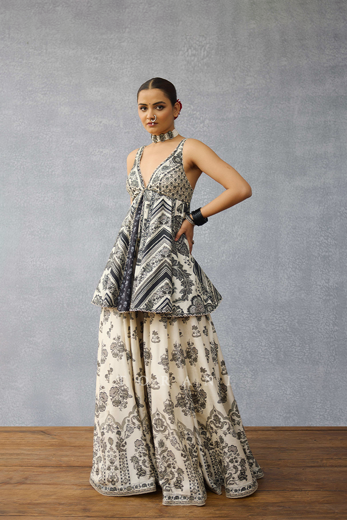 Kalamkari Charu Sharara Set