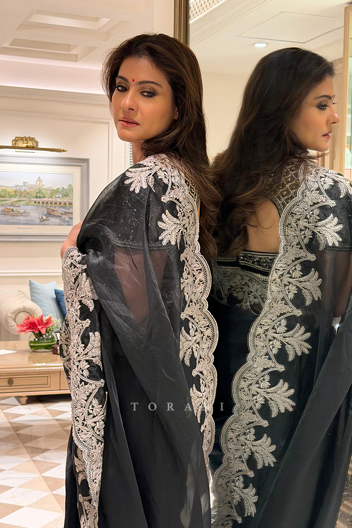 Kajol Devgan in our Raat Rani Afrah Aavya Saree Set