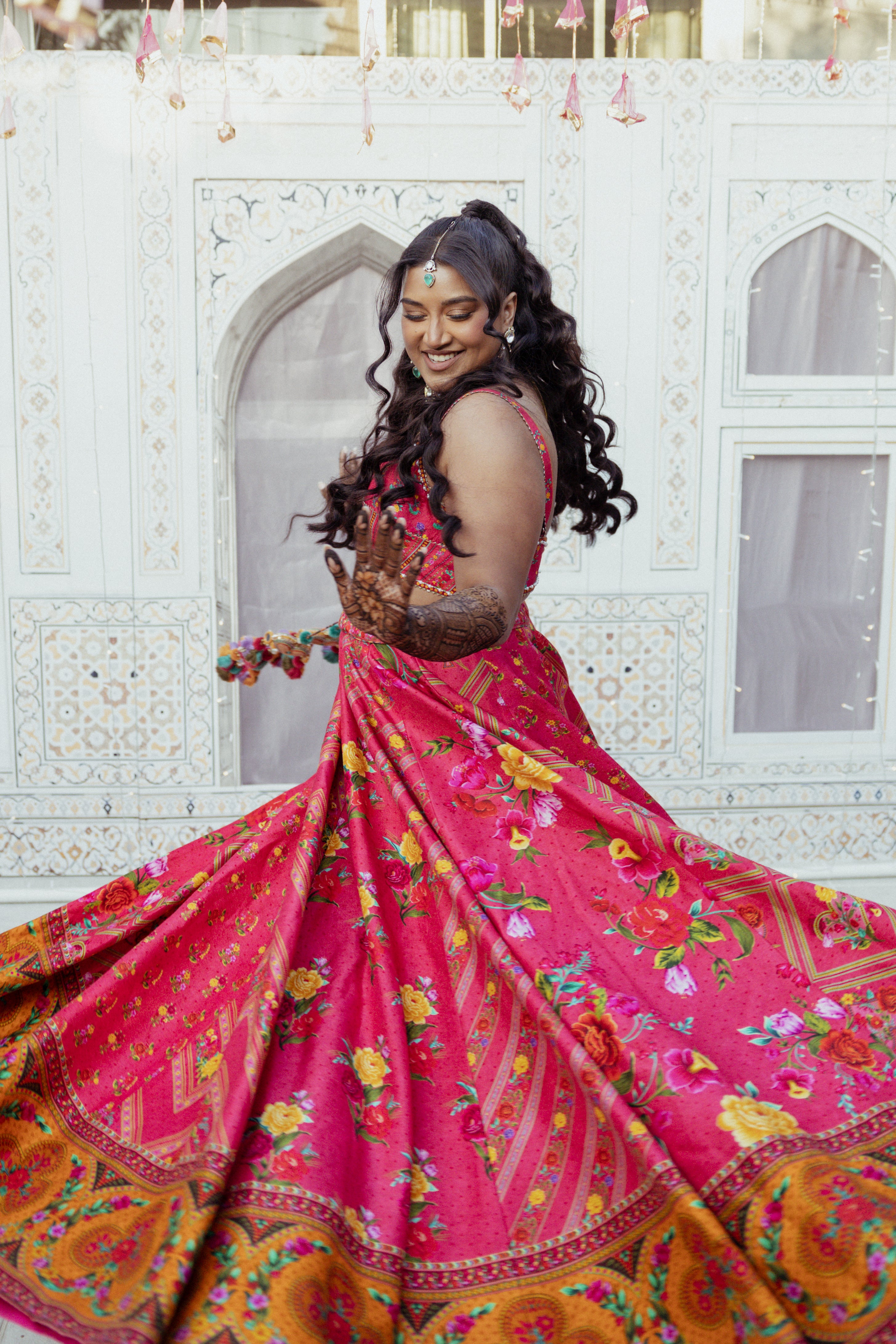 Sara Yousuf in our Dil Ruba Aria Lehenga Set