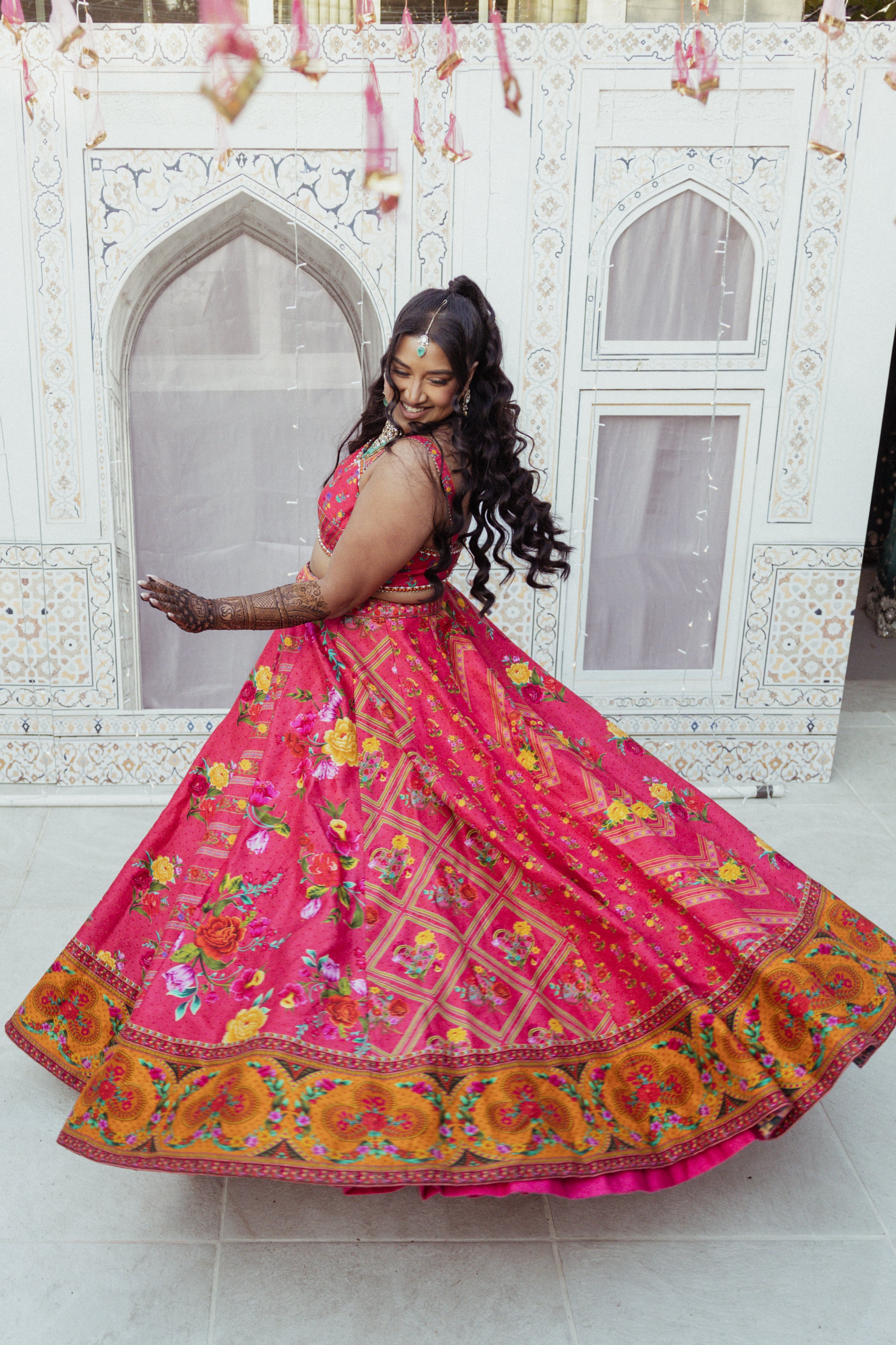 Sara Yousuf in our Dil Ruba Aria Lehenga Set