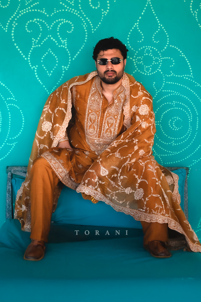 Prakhar Gupta in our Mehre Qayam Kurta Set