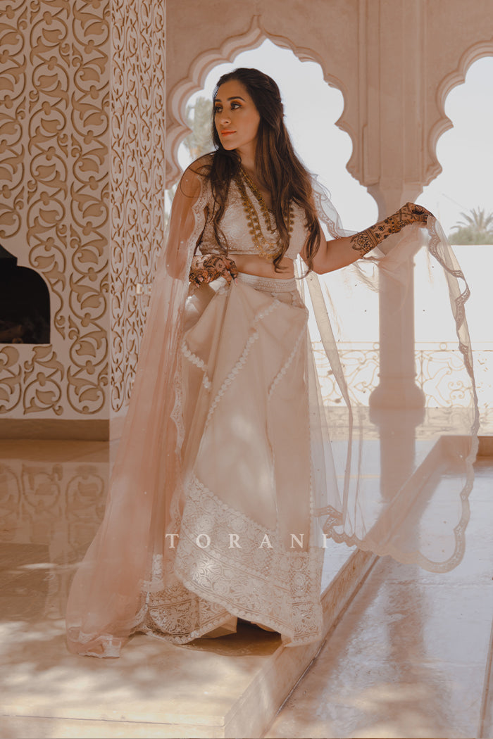 Janki Patel in our Custom Advaita Mrinal Lehenga Set