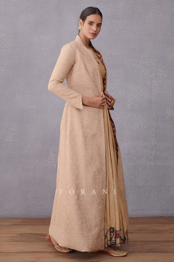 Chandan Dhuni Nakshi Jacket Set