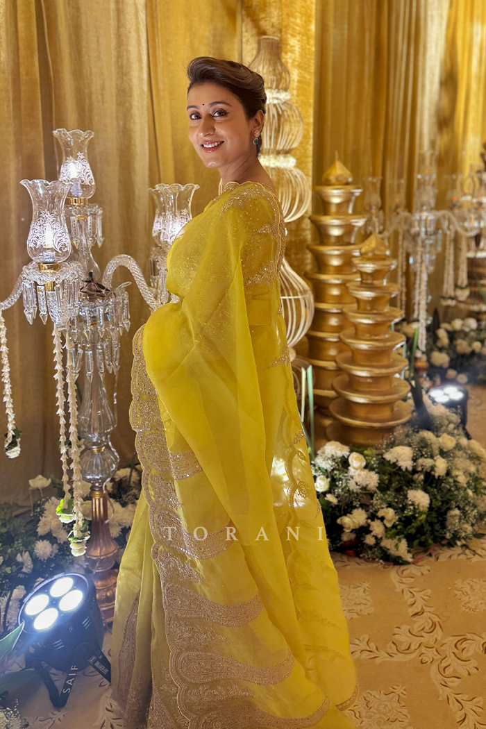 Ritika Shahi In Our Gul-Mina Geetika Saree Set