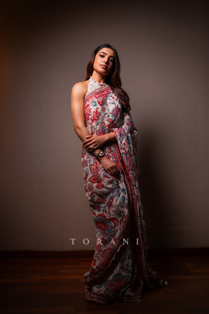 Samantha Ruth Prabhu in our Coromandel Ravyaa Saree Set