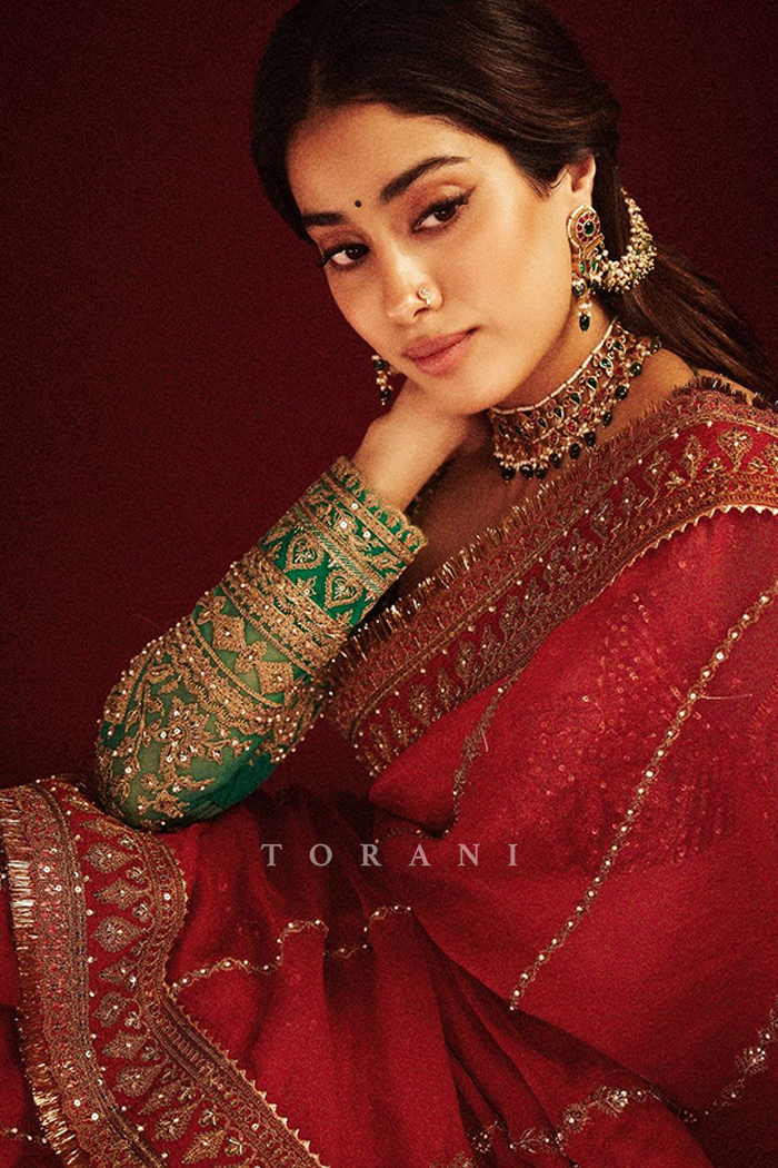 Janhvi Kapoor in our Saroja Ramani Saree Set