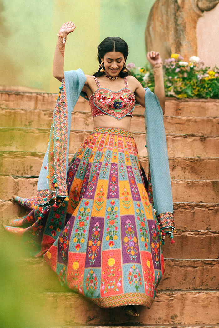 Tuisha Trehan in our Dil Rang Javeri Arsia Lehenga Set