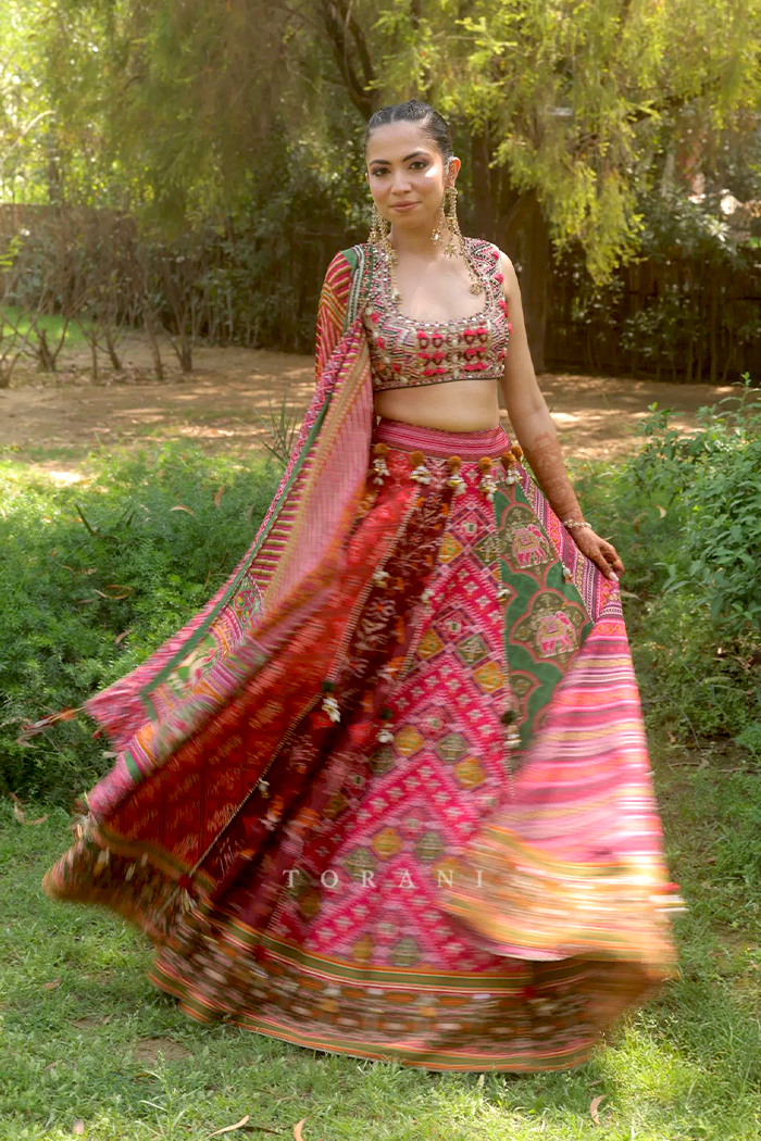 Saima Malhotra in our Rangili Meenakshi Lehenga Set