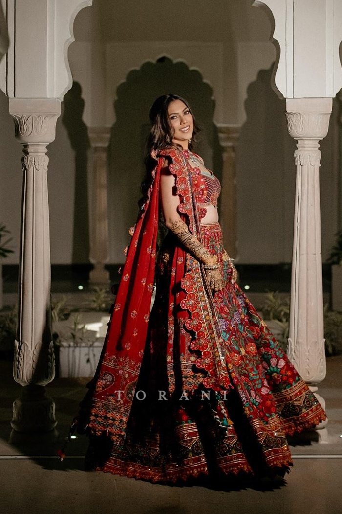 Mussarat in our Dil Surkh Anjani Lehenga Set
