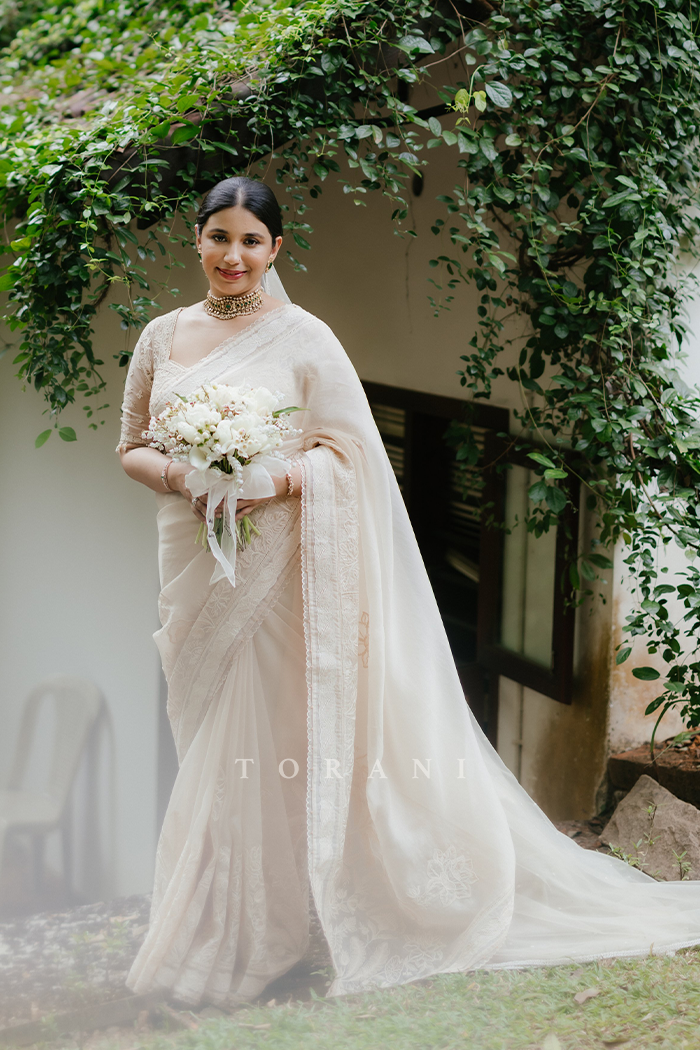 Ammu Jose in our Mradu Dea Saree Set