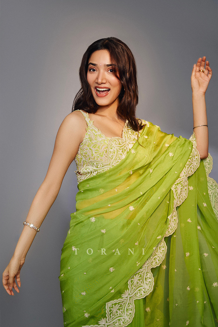 Medha Shankr in our Angoori Nitya Ziya Saree Set