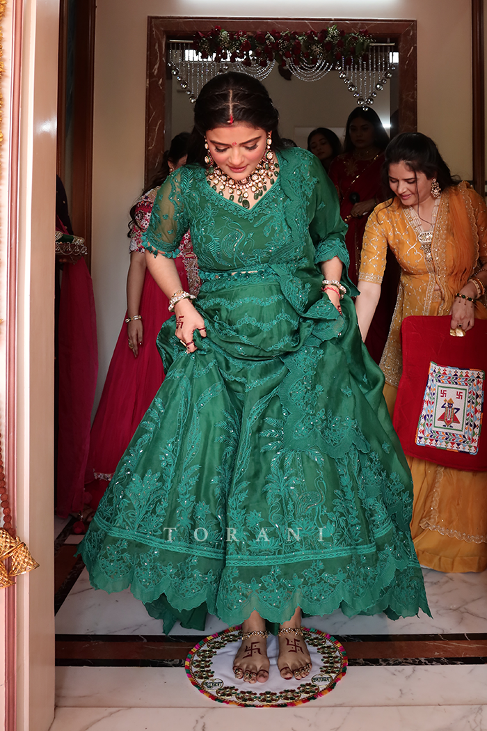 Lipsa Shivani in our Sabz Indira Lehenga Set