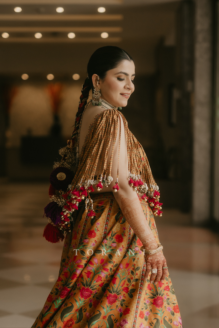 Aakrati and Vaibhav in our Dil Seher Bhavi Lehenga Set & Dil Surkh Mamun Kurta Set