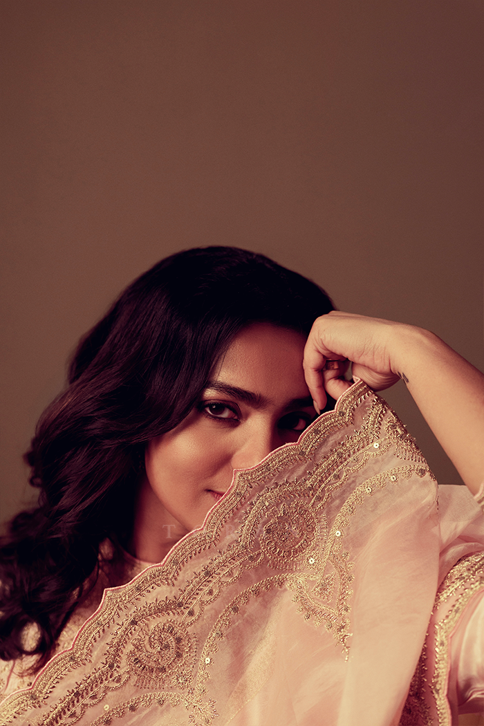 Parvathy Thiruvothu in our Gul-Mohar Urvi Kurta Set