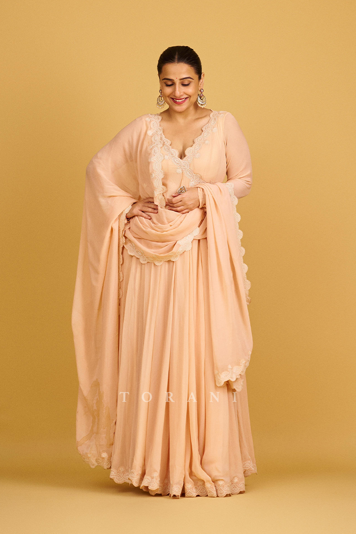 Vidya Balan in our Gul-Mohar Prisha Anarkali Set