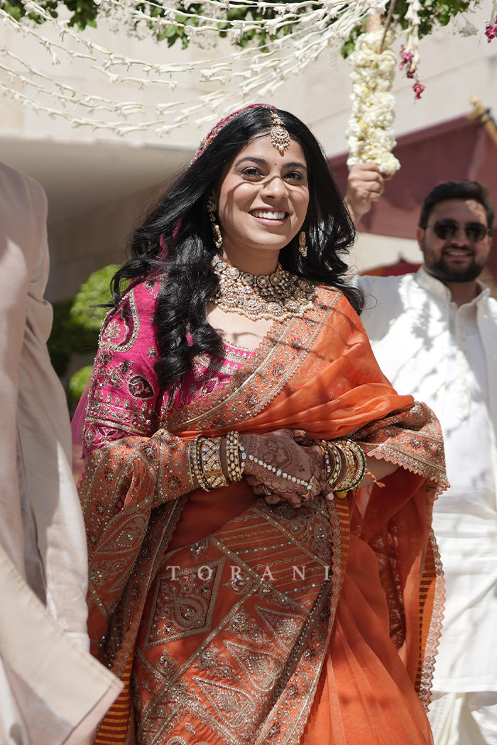 Princi Verma in our Gerua Keshavi Saree Set