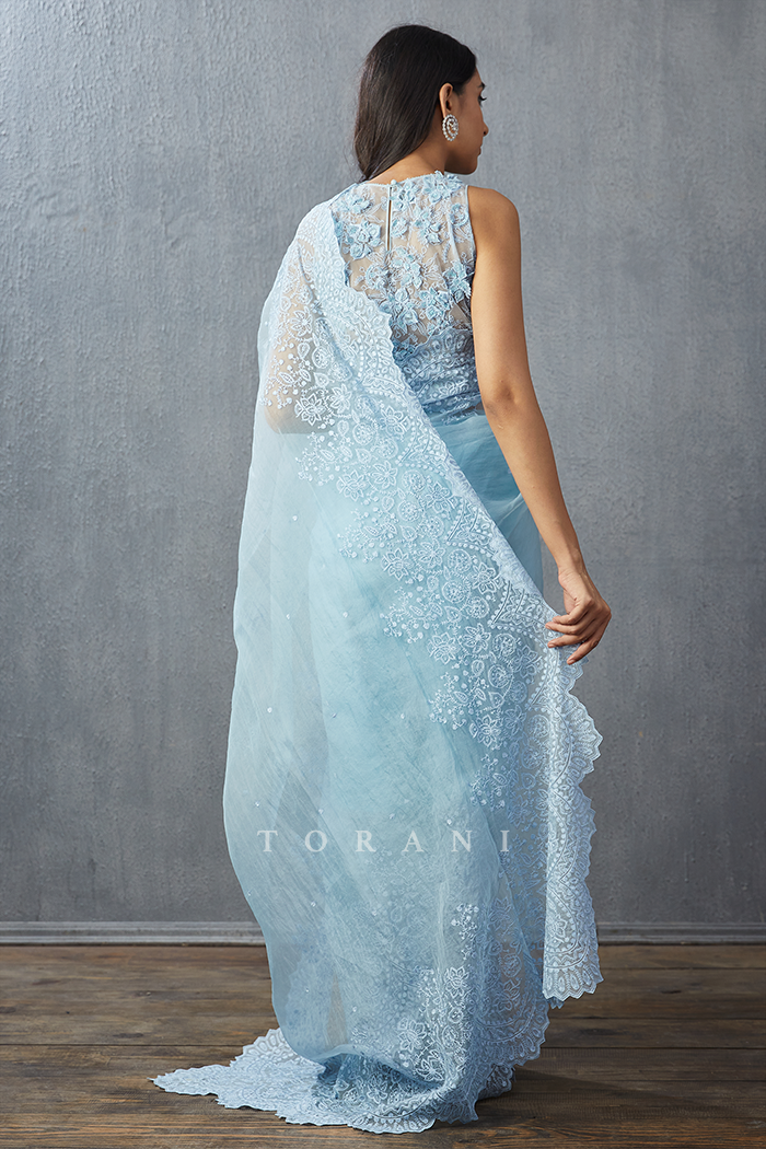 Aasmani Farrin Saree