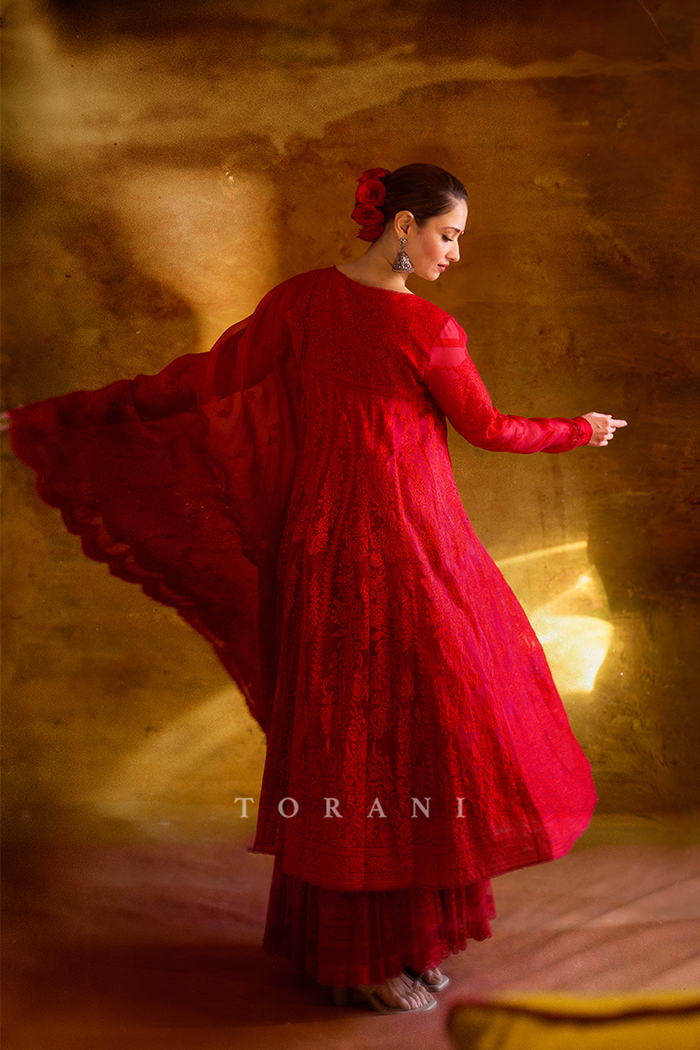Tamannaah Bhatia in our Dil Surkh Kiran Anarkali Set