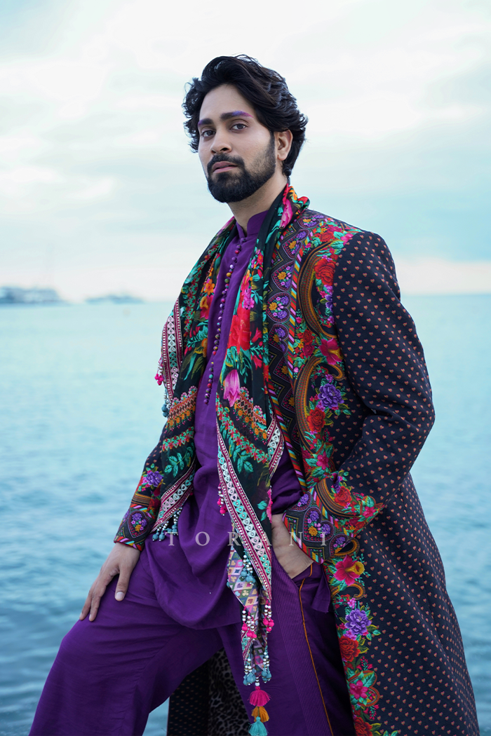 Ankush Bahuguna In Our Dil Shaad Kusha Bahman Rafi Jacket Set & Dil Shaad Wael Scarf