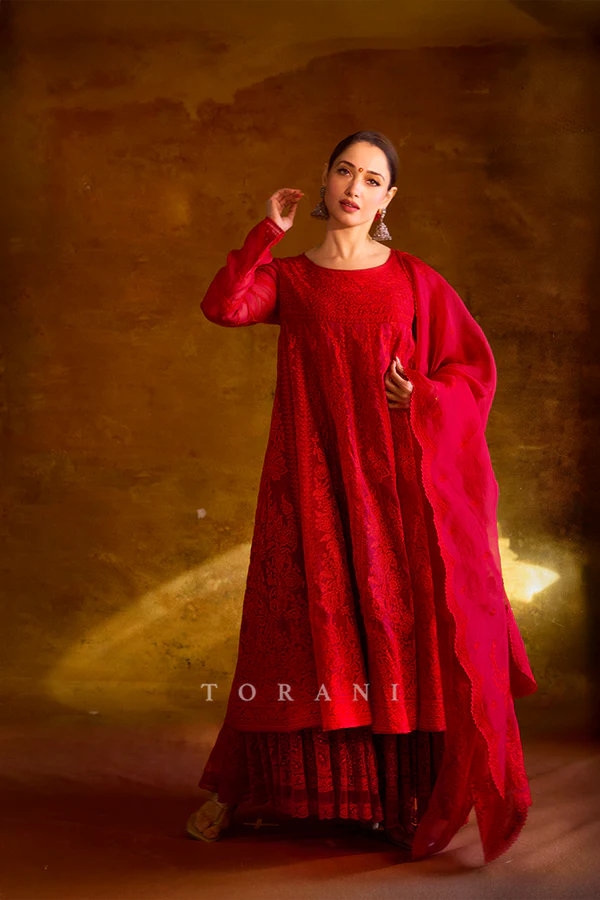 Dil Surkh Kiran Anarkali Set