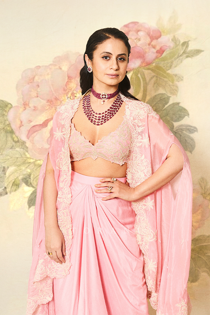 Rasika Dugal in our Gulaban Zuri Cape Set