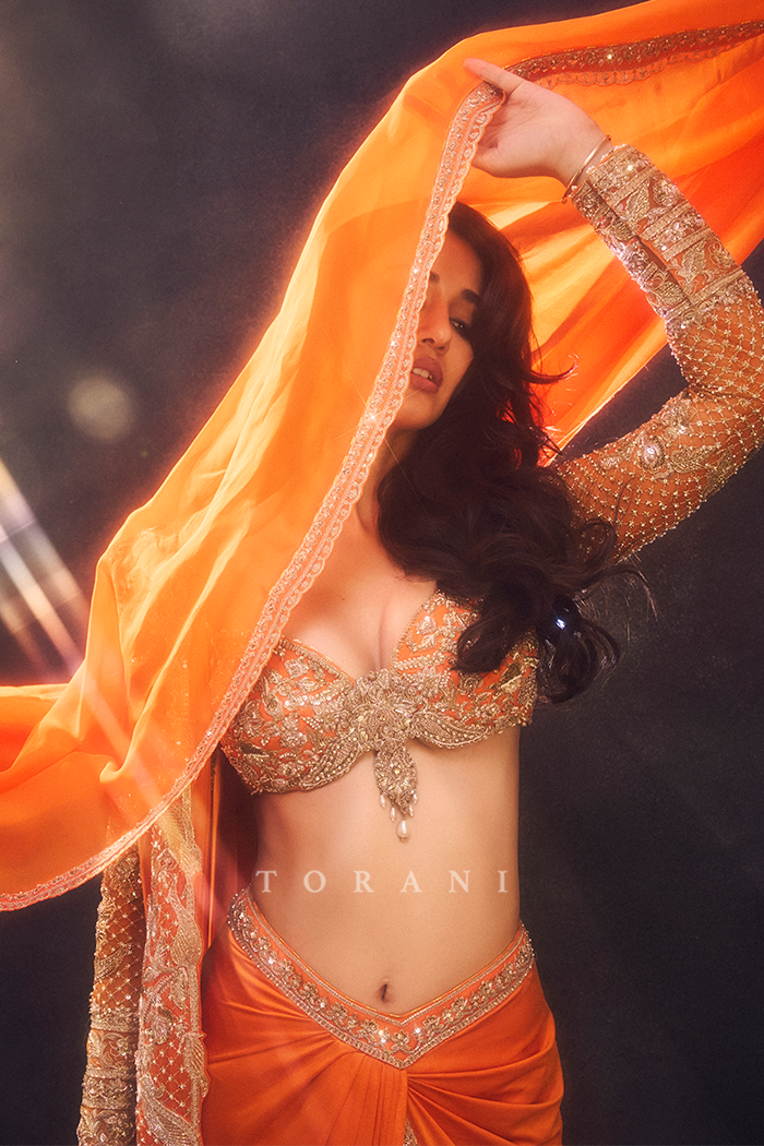 Disha Patani in our Santree Ruhaani Saree Set