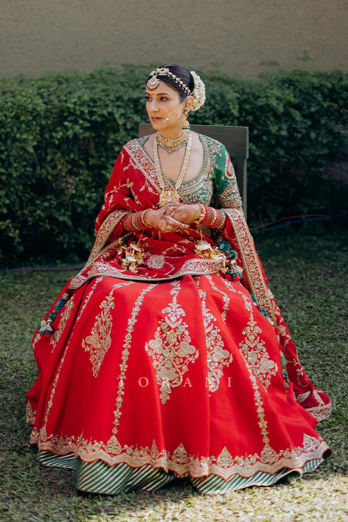 Shambhavi Dutta in our Custom Shamse Srisa Lehenga Set