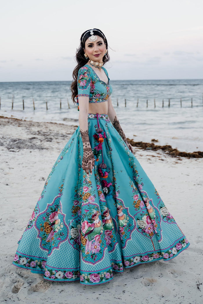 Sapna Deroche In Our Firoza Arshneer Lehenga Set