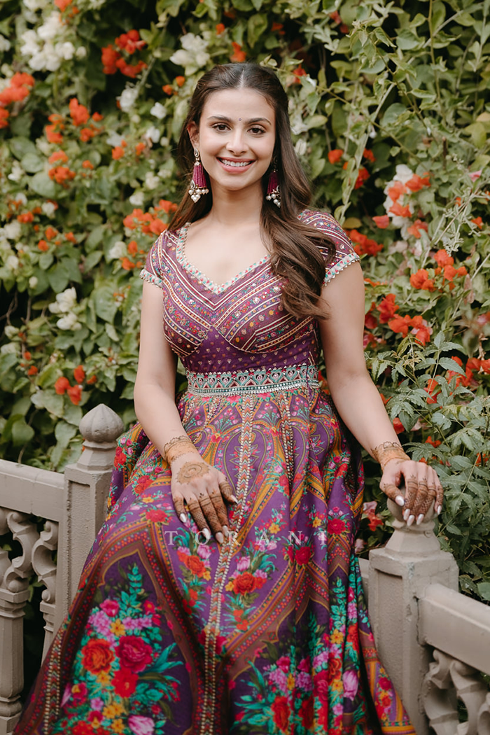 Krisha Bapna in our Dil Kusha Zaiba Anarkali Set