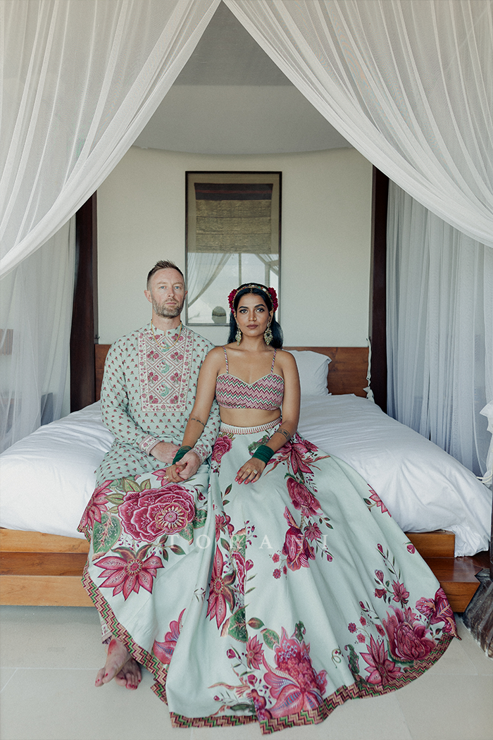 Pracheta Choudhary Bailey With Her Partner In Our Jaituni Gooncha Lehenga Set & Jaituni Tejal Kurta Set