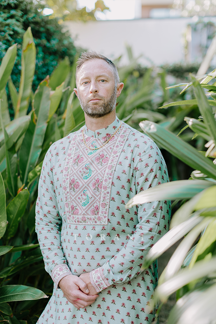 Pracheta Choudhary Bailey With Her Partner In Our Jaituni Gooncha Lehenga Set & Jaituni Tejal Kurta Set