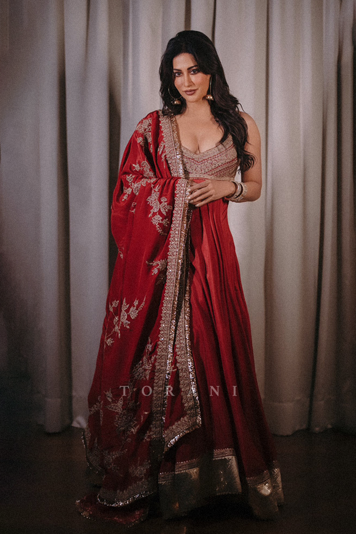 Chitrangada Singh in our Sindoori Swara Anarkali Set