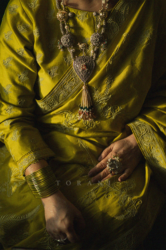 Rekha & Vishal Bhardwaj in our Henna Custom Sets